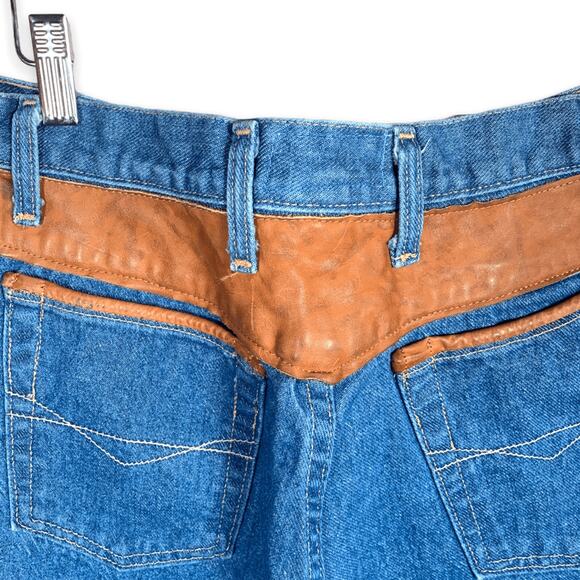 Vintage Cache Studded Leopard Pocket High Waisted Jeans 28 Inch Waist Statement - Picture 8 of 12